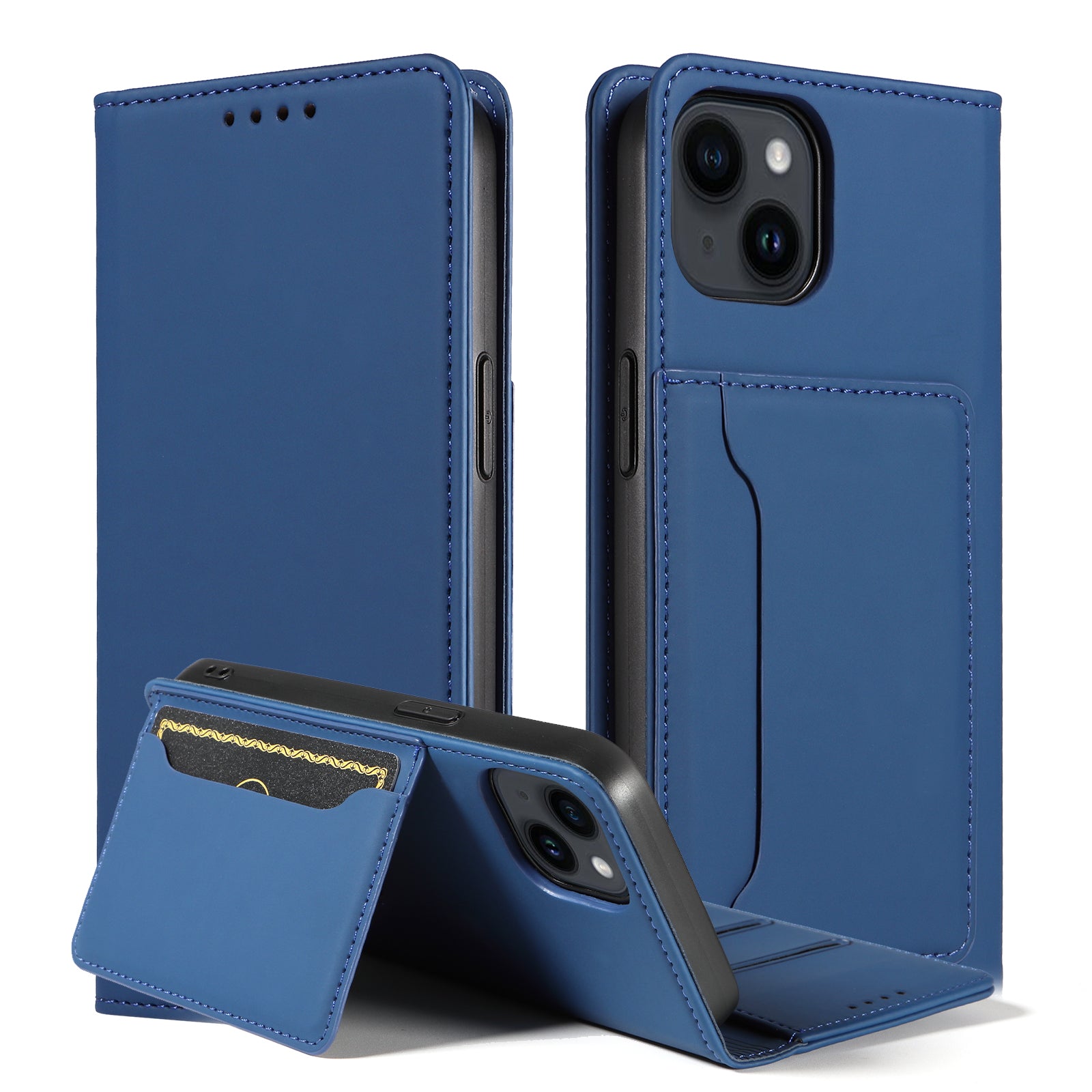 Pouzdro na telefon proti pádu pro iPhone 14 Plus Peněženka s magnetickým pouzdrem z PU kůže šetrné k pokožce Pouzdro na telefon proti pádu pro iPhone 14 Plus Peněženka s magnetickým pouzdrem z PU kůže šetrné k pokožce